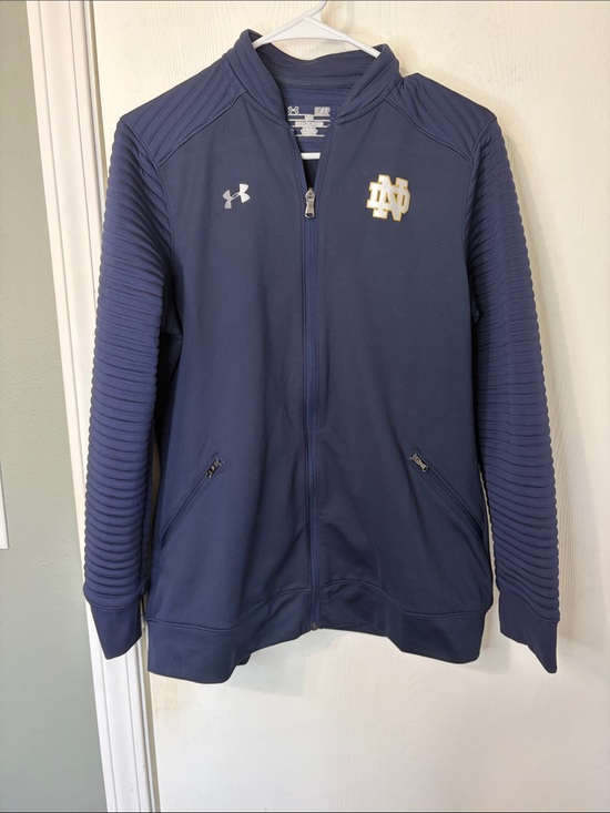 Under Armour Jackets & Blazers - Under Armour Notre Dame Soft Zip-Up Navy Track Jacket Women's Small (Fits Med)